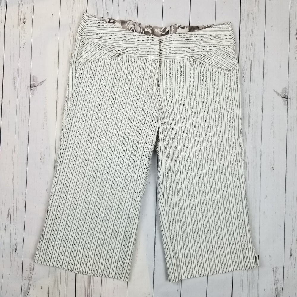 White House Black Market | Striped Linen Shorts